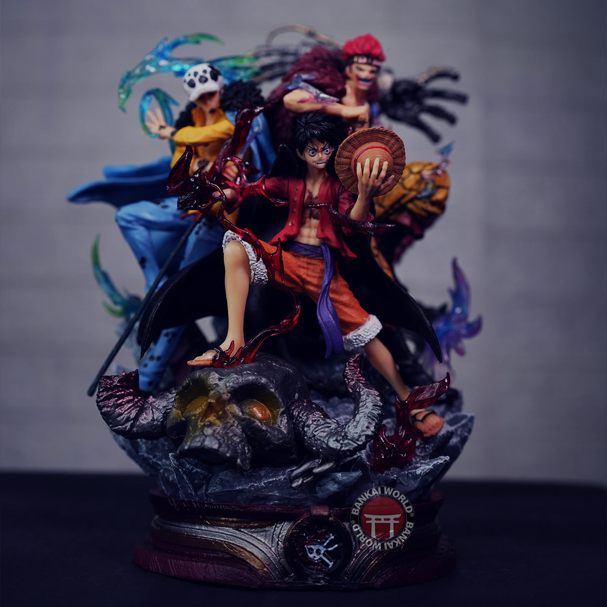 Worst Generation Luffy, Law And Kid On Onigashima Action Figure