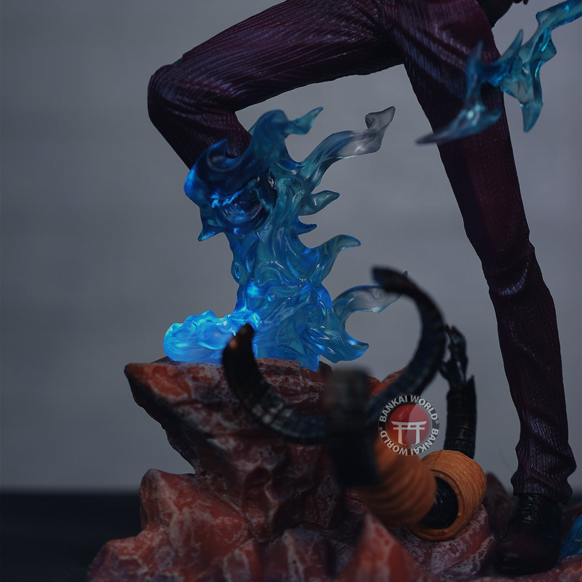 Sanji Fighting Pose With Blue Flames Lighting Action Figure