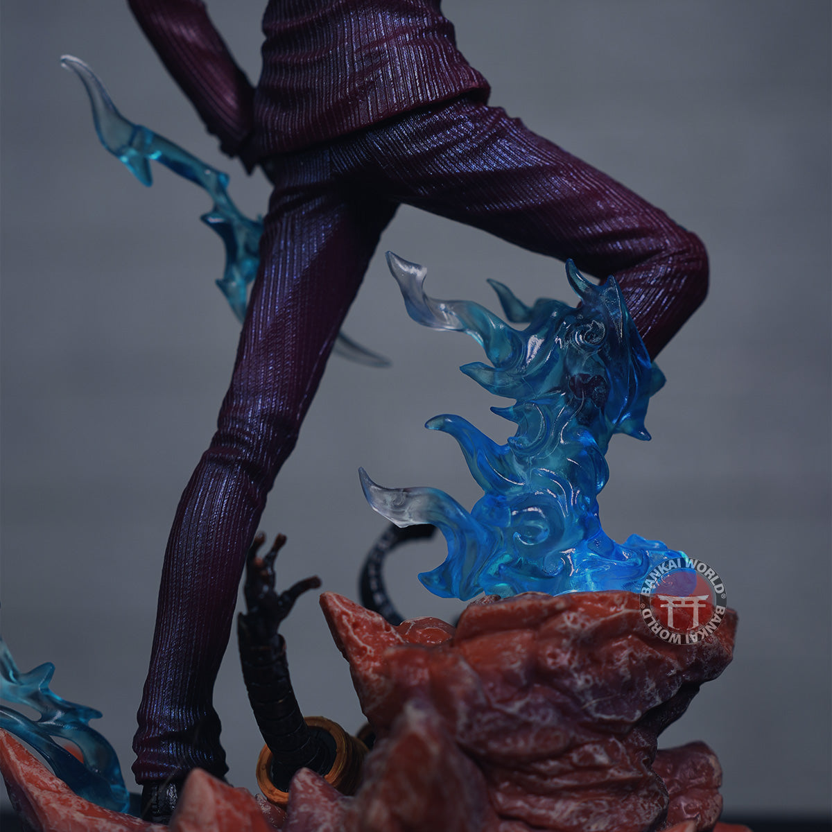 Sanji Fighting Pose With Blue Flames Lighting Action Figure