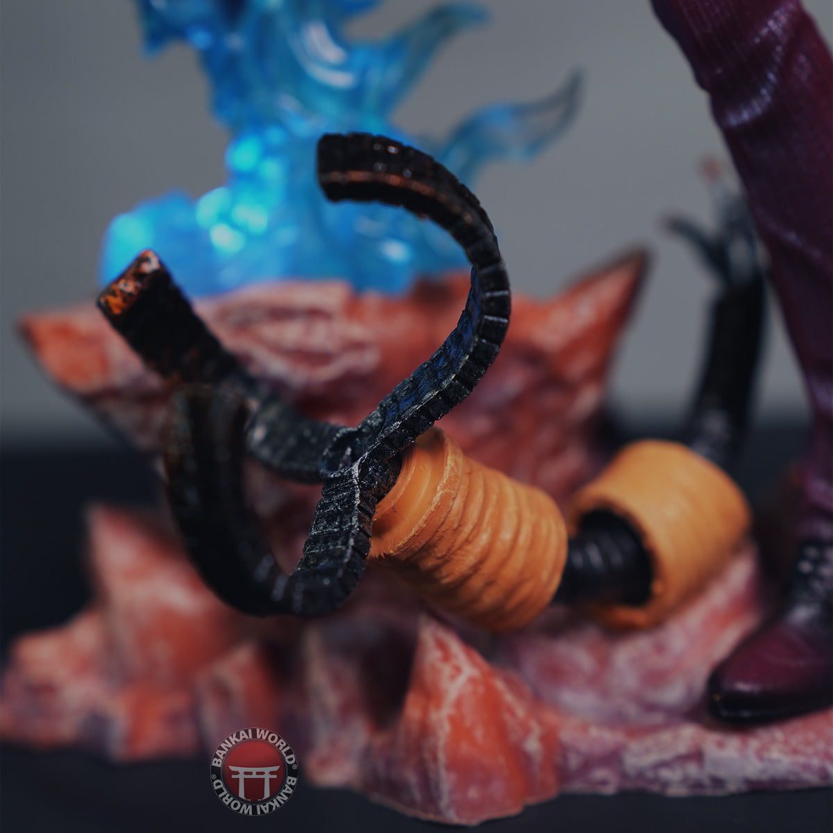 Sanji Fighting Pose With Blue Flames Lighting Action Figure