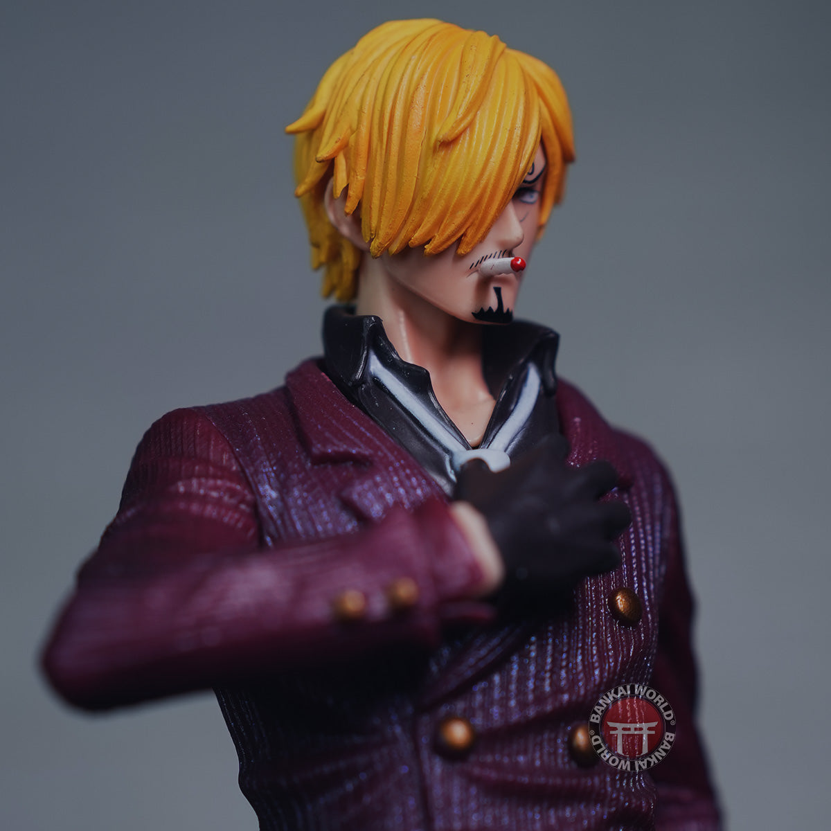 Sanji Fighting Pose With Blue Flames Lighting Action Figure